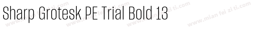 Sharp Grotesk PE Trial Bold 13字体转换